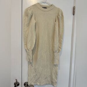 Vero Moda Cream Long Sleeve Dress